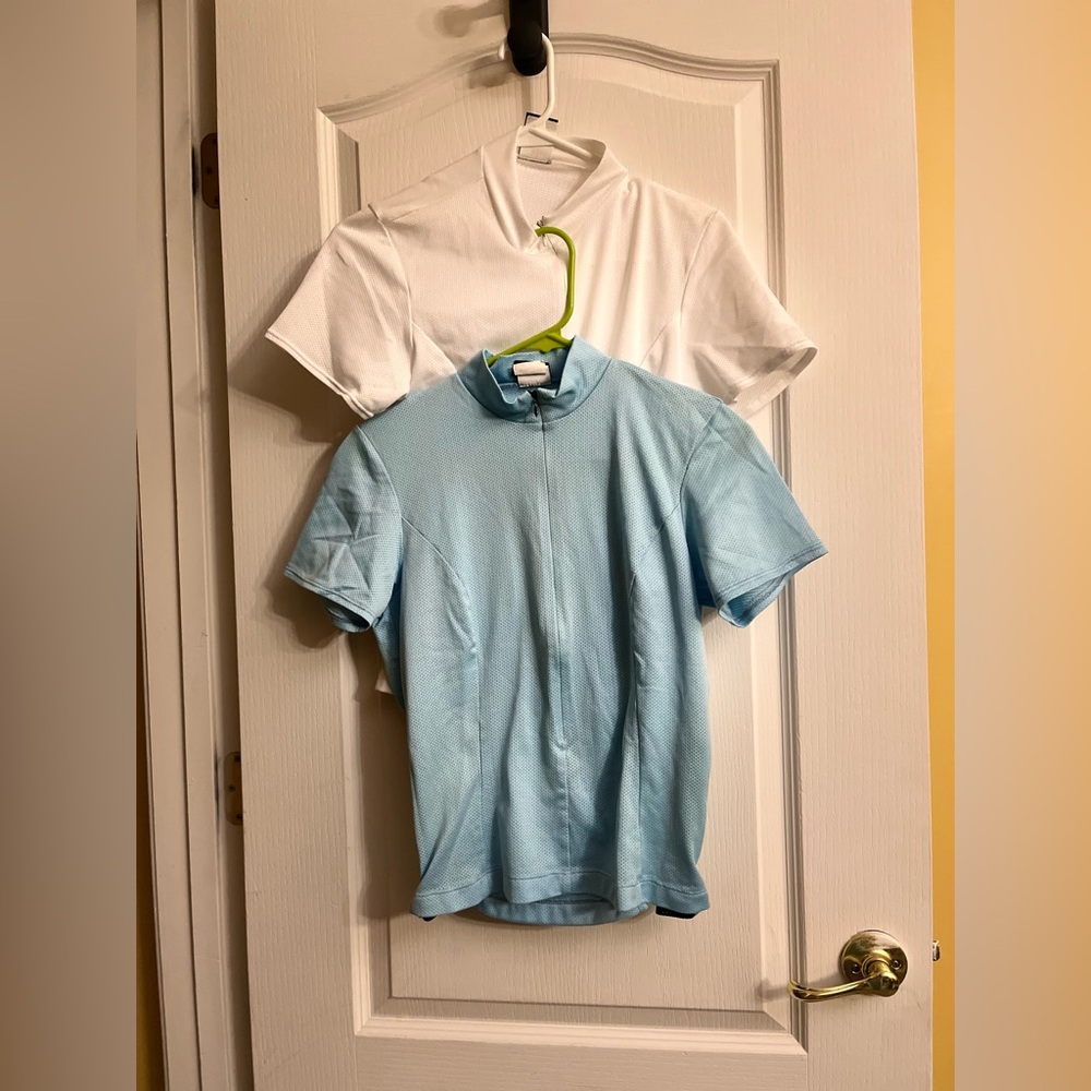 A set of Blue and White Short Sleeve Tops Cycling Jersey NWOT